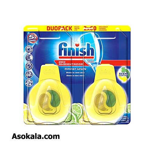 بوگیر ماشین ظرفشویی فینیش (finish) لیمویی دوعددی